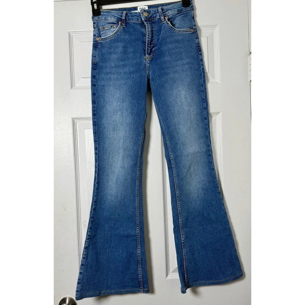 BDG Urban Outfitters Y2K Flare Jeans Women's 32x27 Medium Wash Stretch Denim